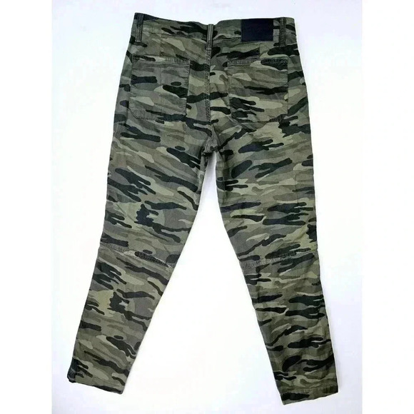 Lucky Brand 28X29 Women's The Cargo Green Camo 5 Pocket Logo Tag Pants Size 6/28 - Picture 1 of 14